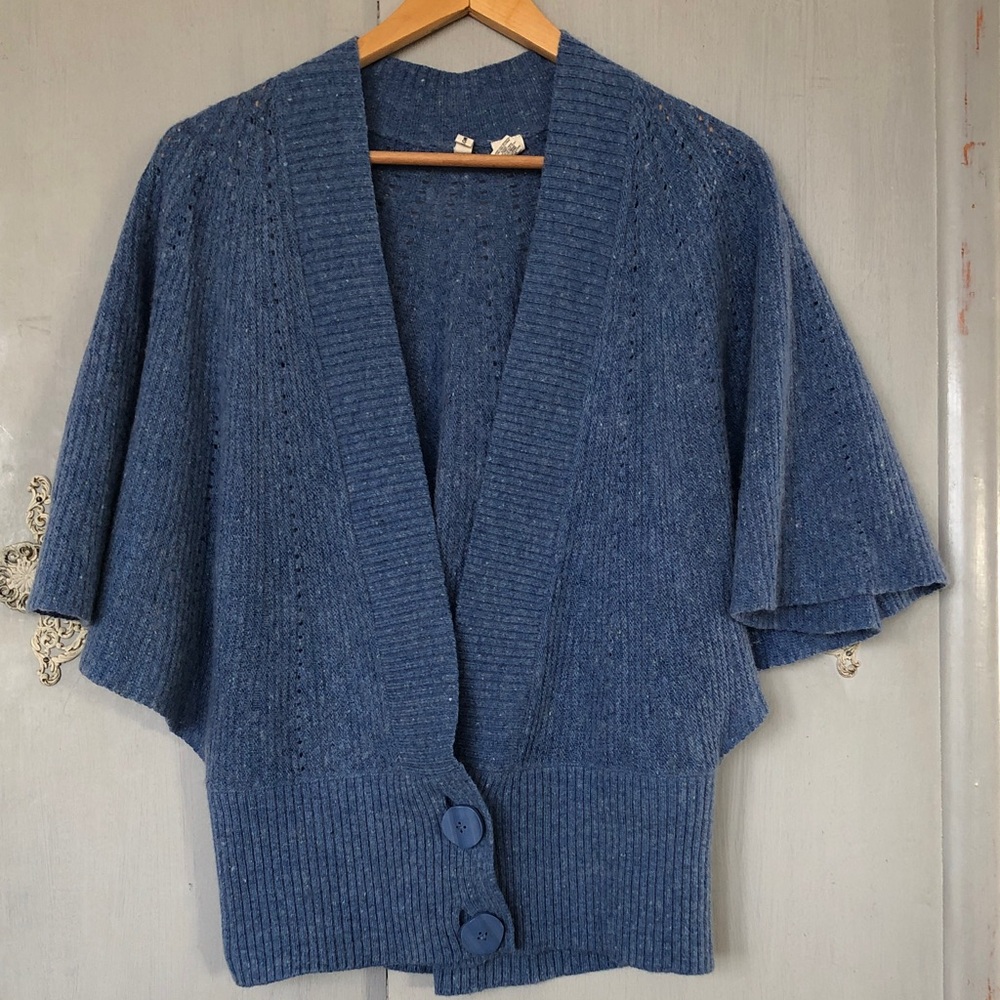 Moth Blue Buttoned Cardigan